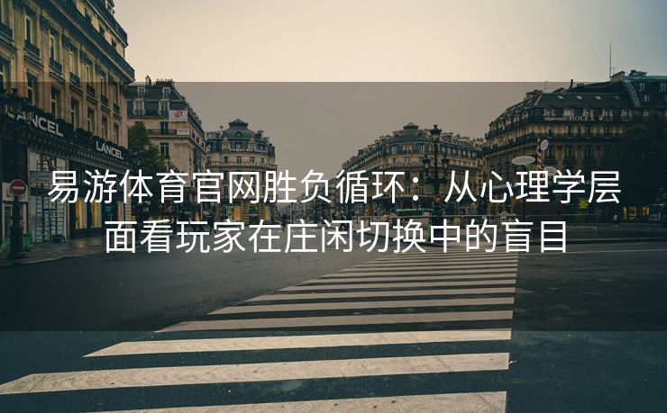 易游体育官网胜负循环：从心理学层面看玩家在庄闲切换中的盲目  第1张