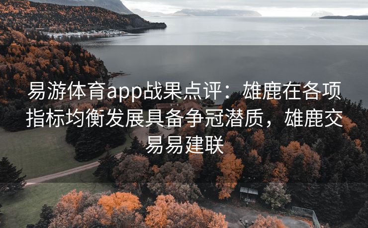 易游体育app战果点评：雄鹿在各项指标均衡发展具备争冠潜质，雄鹿交易易建联  第2张