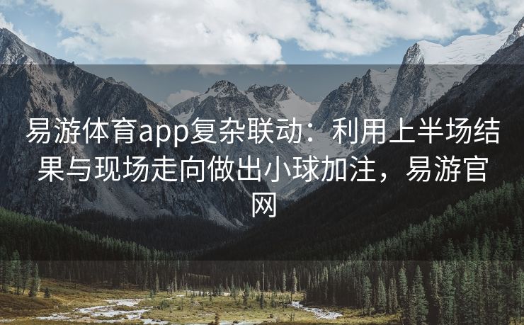 易游体育app复杂联动：利用上半场结果与现场走向做出小球加注，易游官网